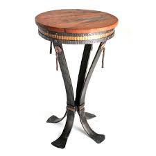Each piece is free formed velvet mesquite harvested from the sonora desert and is some of the most diverse and dense wood found anywhere on earth. Steel Traditions Foxfield Round Pedestal Table Mesquite Turquoise Inlay