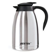 Bestek 50 Ounce Coffee Carafe With Press Button Double Wall Vacuum Insulated Stainless Steel Coffee Thermal Carafe Milk Heat Cold Retention Carafe With Lid Ther Coffee Thermal Coffee Carafe Thermal Carafes