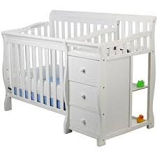 Dream On Me Jayden 4 In 1 Convertible Mini Crib And Changer White Walmart Com Crib With Changing Table Cribs For Small Spaces Cribs