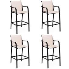 The above seats come in a set of 6 unlike the standard 4 set or less. Counter Height Outdoor Bar Stools Outdoor Bar Furniture The Home Depot