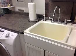 my yellowed white plastic laundry room