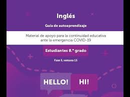 Libro de inglés resuelto de octavo año, contiene las instrucciones traducidas a español, para que los docentes que no manejen el inglés correctamente, tengan un poco más de facilidad para enseñar esta dificil materia nyheder. Explicacion Guia Mined Ingles 8vo Grado Fase 3 Semana 15 Youtube