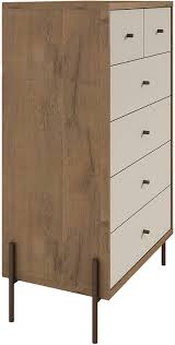 4 chest has a scandinavian design in fresh white veneer with natural wood grain veneered top, handles, trim and legs. Home Kitchen Blue Off White Manhattan Comfort 350552 Joy Series Freestanding Tall Bedroom Dresser Furniture