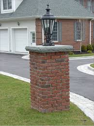A few ways to make your home more attractive are enhancing your entrance ways & driveways and a great place for lanterns and lighting. Gray Brick Columns Novocom Top