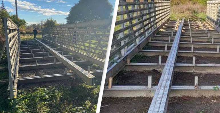 Thieves in Ohio looted a 58-foot high bridge a month ago