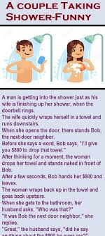 A Couple Taking Shower Funny Latest Jokes Funny Jokes Life Quotes Deep