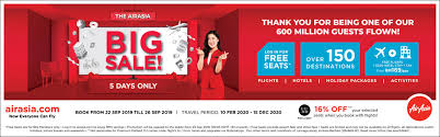 See more of airasia promotion 2019 on facebook. Airasia Celebrates 600 Million Guests Flown With Big Sale Airasia Newsroom