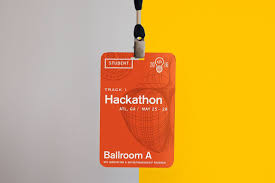 Conference Name Tag Mockup Name Tags Name Tag Design Clever Logo Design