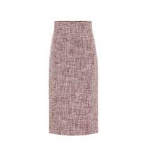 Wool Blend Midi Skirt