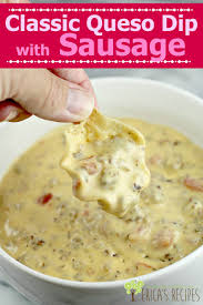 Classic Velveeta Rotel Dip With Sausage Erica S Recipes Sausage Queso Dip Queso Dip Rotel Dip With Sausage