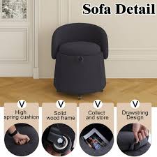 Swivel Vanity Chair With Back Makeup