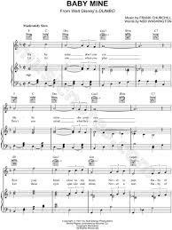 Baby Mine From Dumbo Sheet Music In F Major Transposable Download Print Sheet Music Great Song Lyrics Baby Mine
