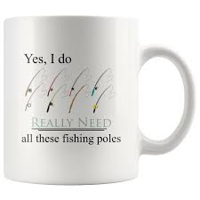 Fishing Pole Fisherman Coffee Mug Collectors Funny Hobby Addict Gift Mugs Fishing Pole Hobby Shops Near Me