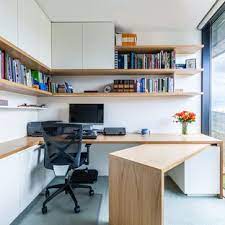 Built In L Shape Desk Ideas Photos Houzz Home office space home office design house design apartment office corner office desk l shaped desk from the furniture from the barn collection.