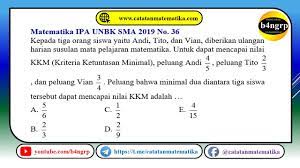Maybe you would like to learn more about one of these? Unbk Sma 2019 Pembahasan Matematika Ipa No 36 Peluang Kejadian Majemuk Latihan Unbk 2020 Youtube