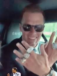 Tom brady & patriots win super bowl and brady earns ring # 5! Tom Brady Chugs Beer Shows Off Super Bowl Rings At Ceremony People Com