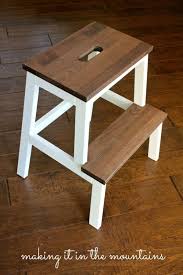 A Quick And Easy Ikea Step Stool Makeover Stool Makeover Ikea Stool Ikea Step Stool