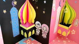 Tidak lama lagi, kami akan menyambut hari raya aidilfitri! Moshims Cara Membuat Kad Hari Raya Pop Up Cute766