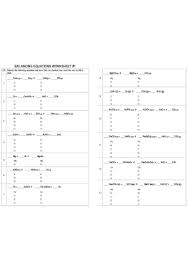 C) what do we call the number 2 in front of the h 2 (and h 2o)? 19 Sample Balancing Chemical Equations Worksheets In Pdf Ms Word