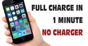 Charge Your Phone Without A Charger Just In A Minute Phone Phone Charging Phone Hacks