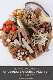 Add your grazing platter items in small sections, so the platter is aesthetically pleasing, as well as delicious. How To Make An Epic Chocolate Grazing Platter In 5 Minutes Bake Play Smile
