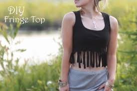 The thickness of the fringe does not matter but, thinner the fringe, the better they look. Diy Fringe Top How To Make A Fringed Top Home Diy On Cut Out Keep