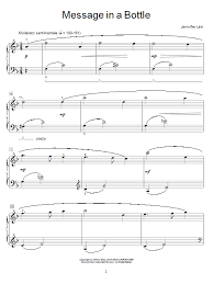 Jennifer Linn Message In A Bottle Sheet Music Pdf Notes Chords Children Score Educational Piano Download Printable Sku 67794