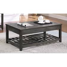 This interactive lift top coffee table combines fun and practicability for people. Rustic Grey Lift Top Coffee Table Walmart Com Walmart Com