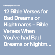 Pin On Bible Scripture For Nightmares Bad Dreams