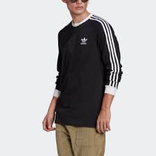Adidas manche longue 3stripes blanc 100% coton manches longues blanches avec des rayures d'adidas Manches Longues Originals Adidas France