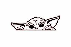 Download Peeking Bebe Yoda Mandalorian Calcomania Para Taza Yeti Vaso Etsy Decals For Yeti Cups Yoda Drawing Cricut Projects Vinyl