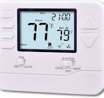 5-1-1 Day Programmable Thermostat for Home Conventional Single or  Multistage Systems, up to 2 Heat/ 2 Cool, (with White Backlight)