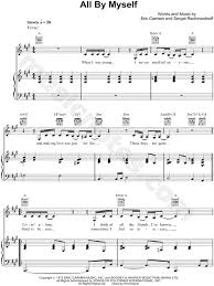 Db fm all by my self don't wanna live. Celine Dion All By Myself Sheet Music In A Major Transposable Download Print Sku Mn0073131