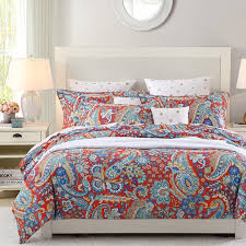 Especially, black and purple, is. Bohemian Style Navy Blue Gold Red White And Aqua Rustic Western Pop Paisley And Floral Print Vintage Folklore Queen Size Bedding Sets Enjoybedding Com
