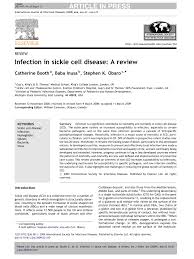 Pdf Infection In Sickle Cell Disease A Review