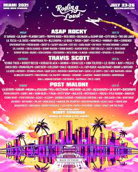 May 15, 2020 · hip hop's biggest festival is returning 2021, and if you're a rap fan living in the miami, nyc, or l.a. Lineup Alert Rolling Loud Miami 2021 A Ap Rocky Travis Scott Post Malone Megan Thee Stallion Young Thug And More Respect