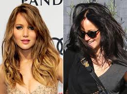 It's a hair makeover challenge! Photo Jennifer Lawrence S Black Hair Hunger Games Star Gets Makeover Hollywood Life