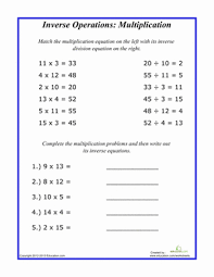 inverse operations multiplication worksheet education com