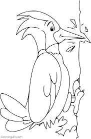See the whole set of printables here: Simple Cartoon Woodpecker Coloring Page Coloringall