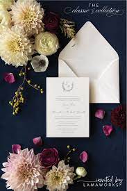 Classic Monogram Laurel Crest Wedding Invitation Set Floral Wedding Invitations Watercolor Floral Wedding Invitations Fall Wedding Invitation Suite