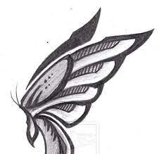 Download Tribal Butterfly Side View By Ashes360 Wings Drawing Tribal Download Original Design Of A Large Bu Butterfly Drawing Butterfly Sketch Wings Drawing