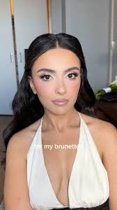 Can I get a little commotion for the brunettes 🐻🍂🍄‍🟫🤎 #bridalmakeup  #njbride #newjerseybride
