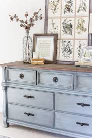 Handmade bone inlay blue fish scale solid wood commode chest of drawer dresser. French Blue Dresser Makeover