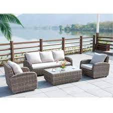 High End Kd China Outdoor Garden Patio Furniture Aluminum Frame Rattan Wicker Natural All Weather Di Outdoor Furniture Sets Garden Patio Furniture Furniture