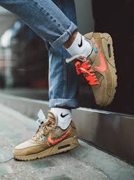 Off White X Nike Air Max 90 Desert Ore 2018 By Mymategym Nike Air Max 90 Outfit Nike Air Max White Sneakers Men Fashion