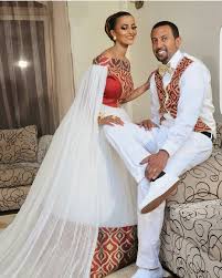 Image May Contain 2 People Wedding African Traditional Dresses Ethiopian Dress Couples African Outfits