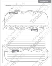 Blank Templates Story Writing Sandwich Prompt Printable