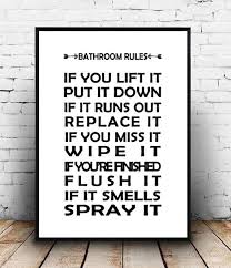 Bathroom Rules Printable Bathroom Printable Art Art Bathroom Wall Decor Bathroom Printables Bathroom Rules Bathroom Rules Wall Art