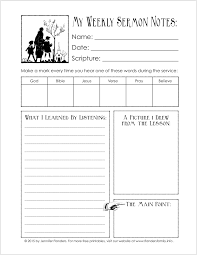 Free collection of 30+ free printable note taking paper free note taking printable | ms. Sermon Notes Printable For Children Flanders Family Homelife