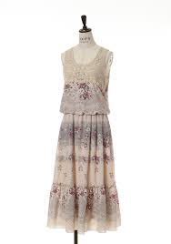 花柄パネルマキシワンピース summer dresses fashion dresses
